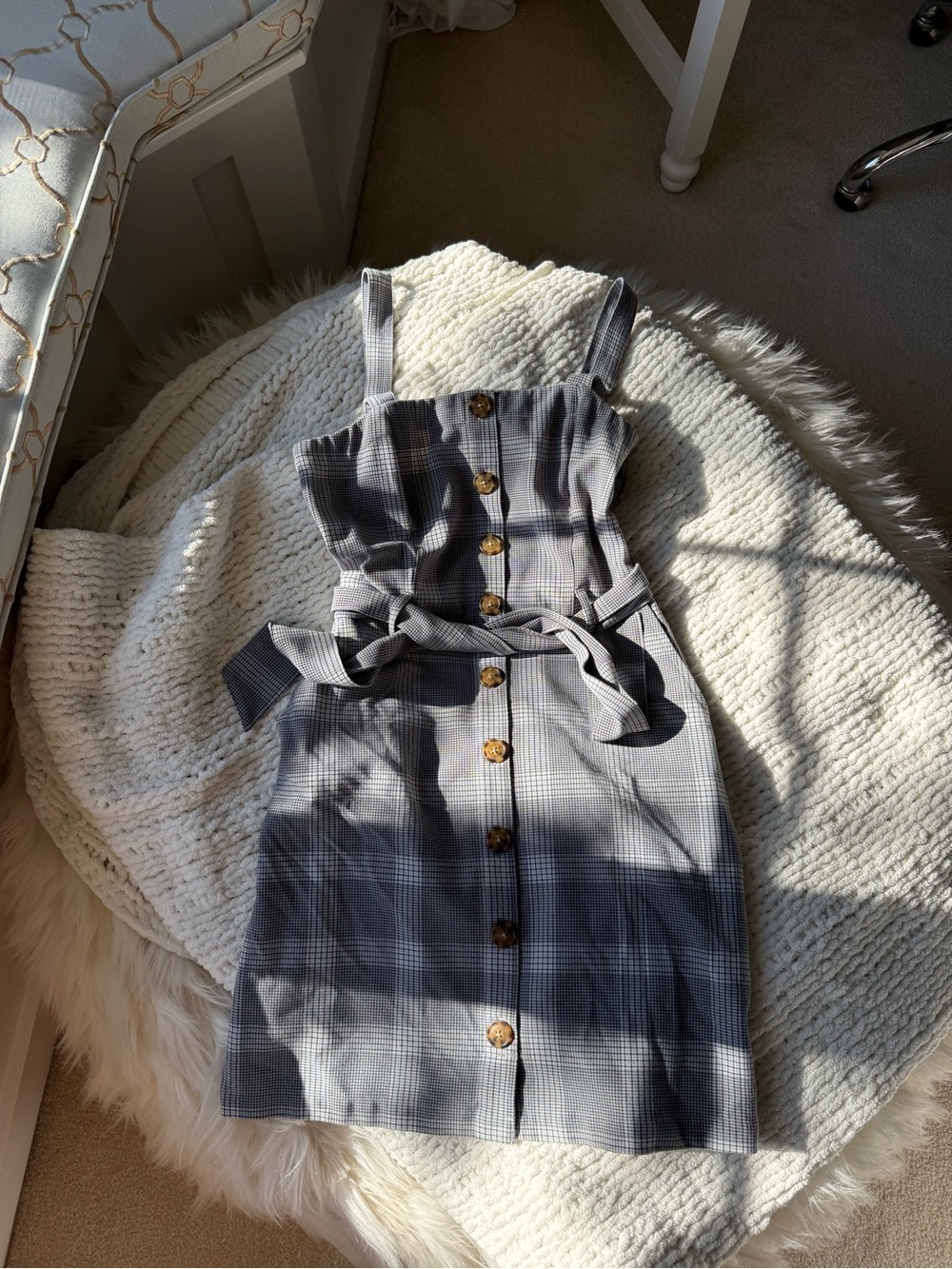Abercrombie Button-Front Sundress with Tie Waist